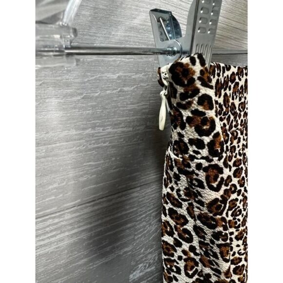 AQUA Flounce-Hem Leopard Print Skirt Small - Picture 5 of 7